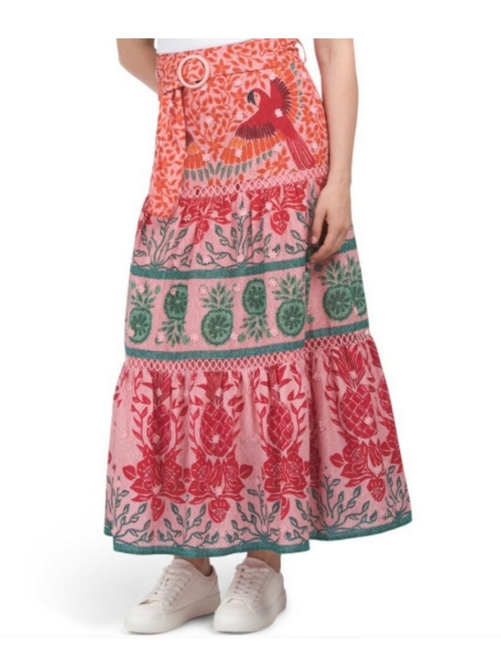 NEW Farm Rio Anika Print
Macaws Pink Maxi Skirt